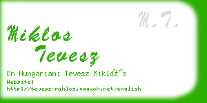 miklos tevesz business card